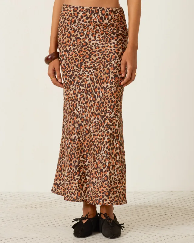 Lyra Leopard Trek Silk Skirt made by Alix of Bohemia