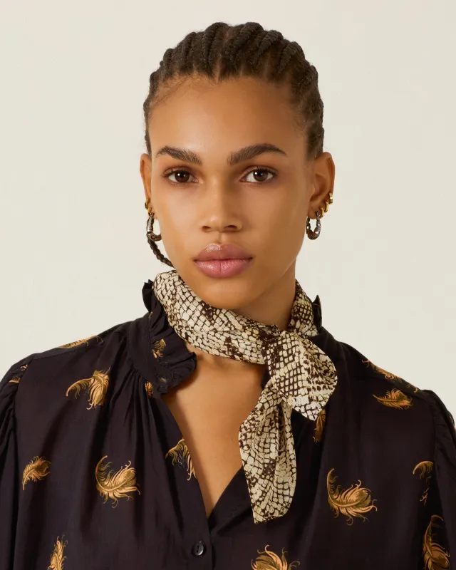 Bodhi Lemon Snakeskin Bandana made by Alix of Bohemia