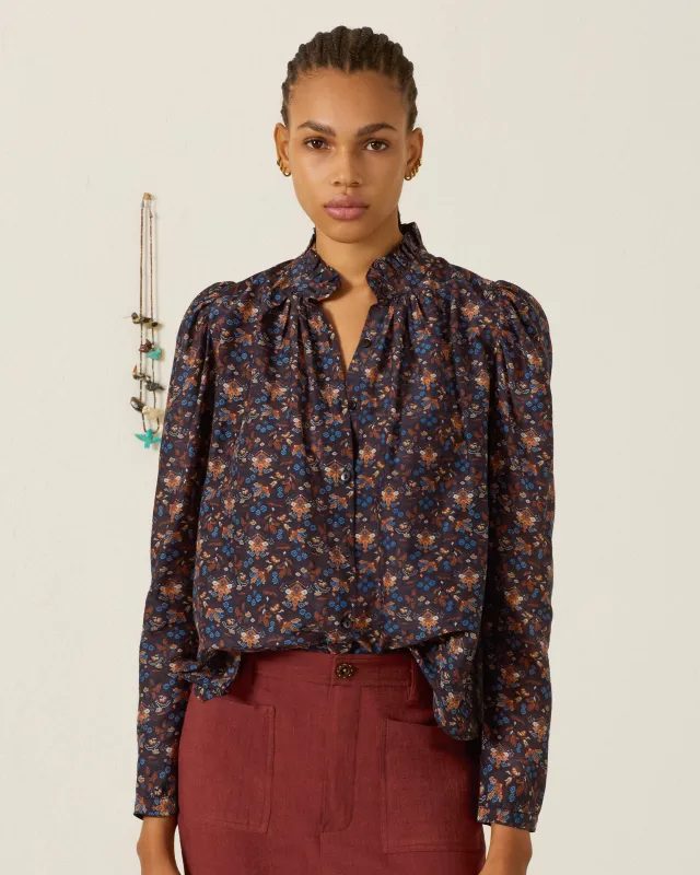 Artemis Indigo Kilim Shirt made by Alix of Bohemia