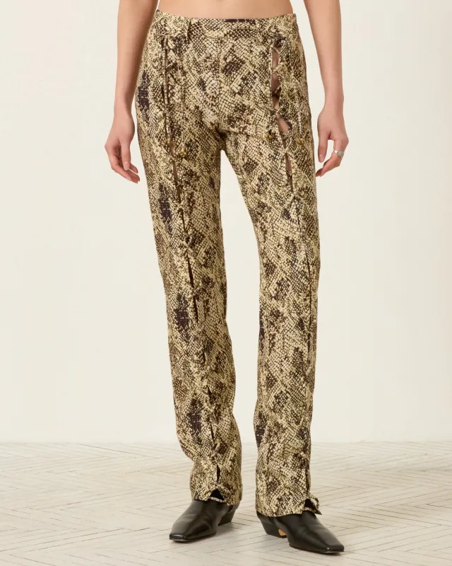 Razza Lemon Snakeskin Pant made by Alix of Bohemia
