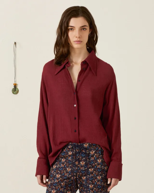 Dana Mahogany Shirt made by Alix of Bohemia