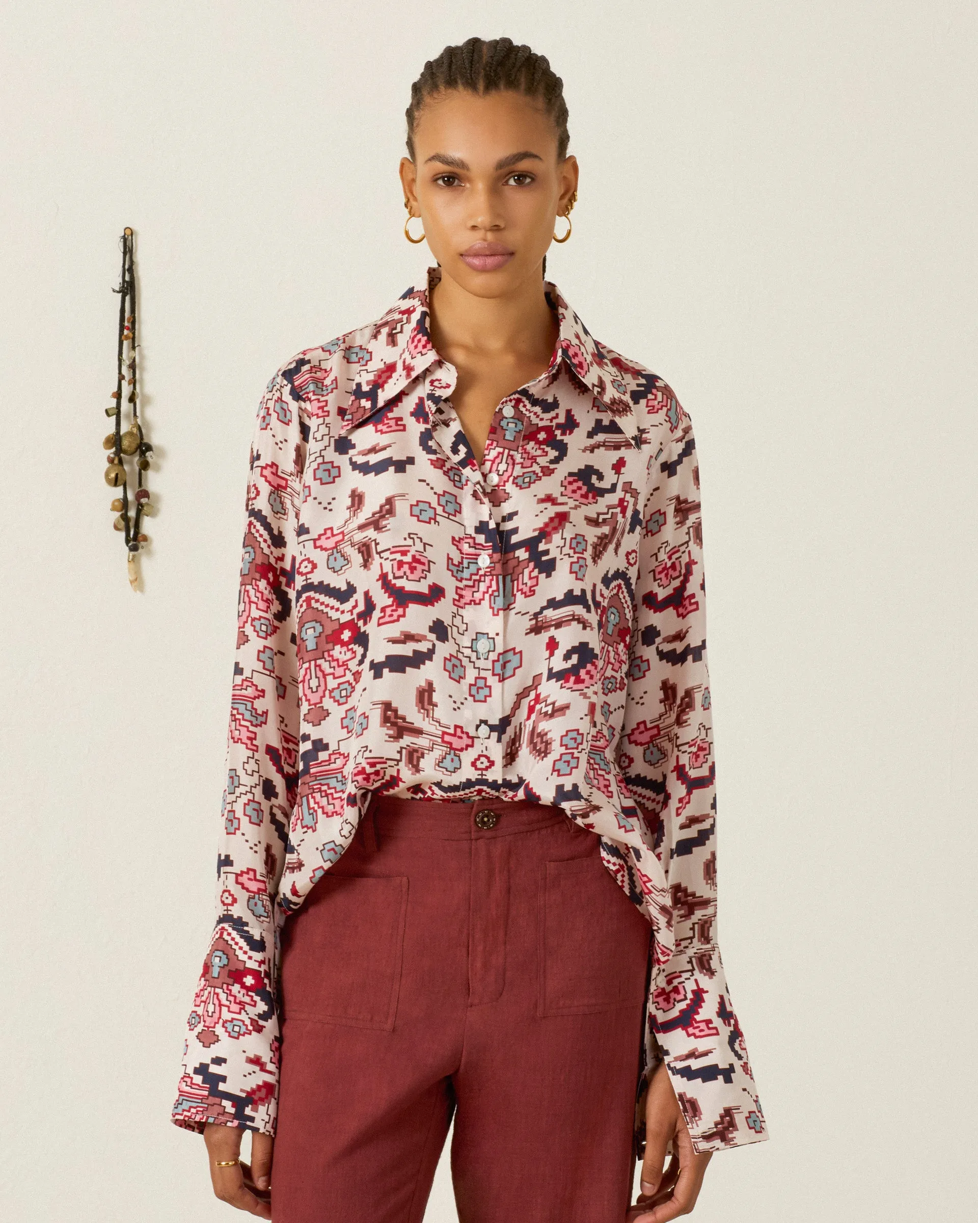 Dana Horizon Kilim Silk Shirt sold by Alix of Bohemia