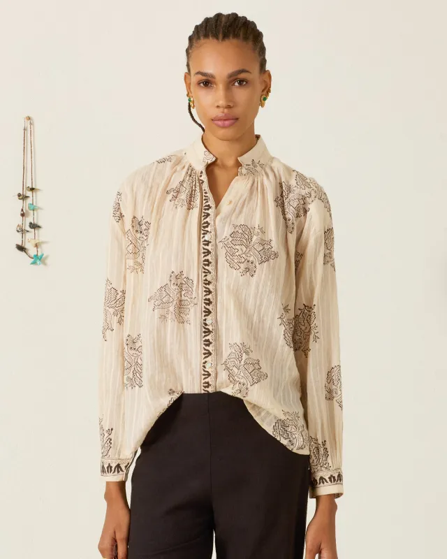 Kiki Grapevine Stripe Shirt made by Alix of Bohemia