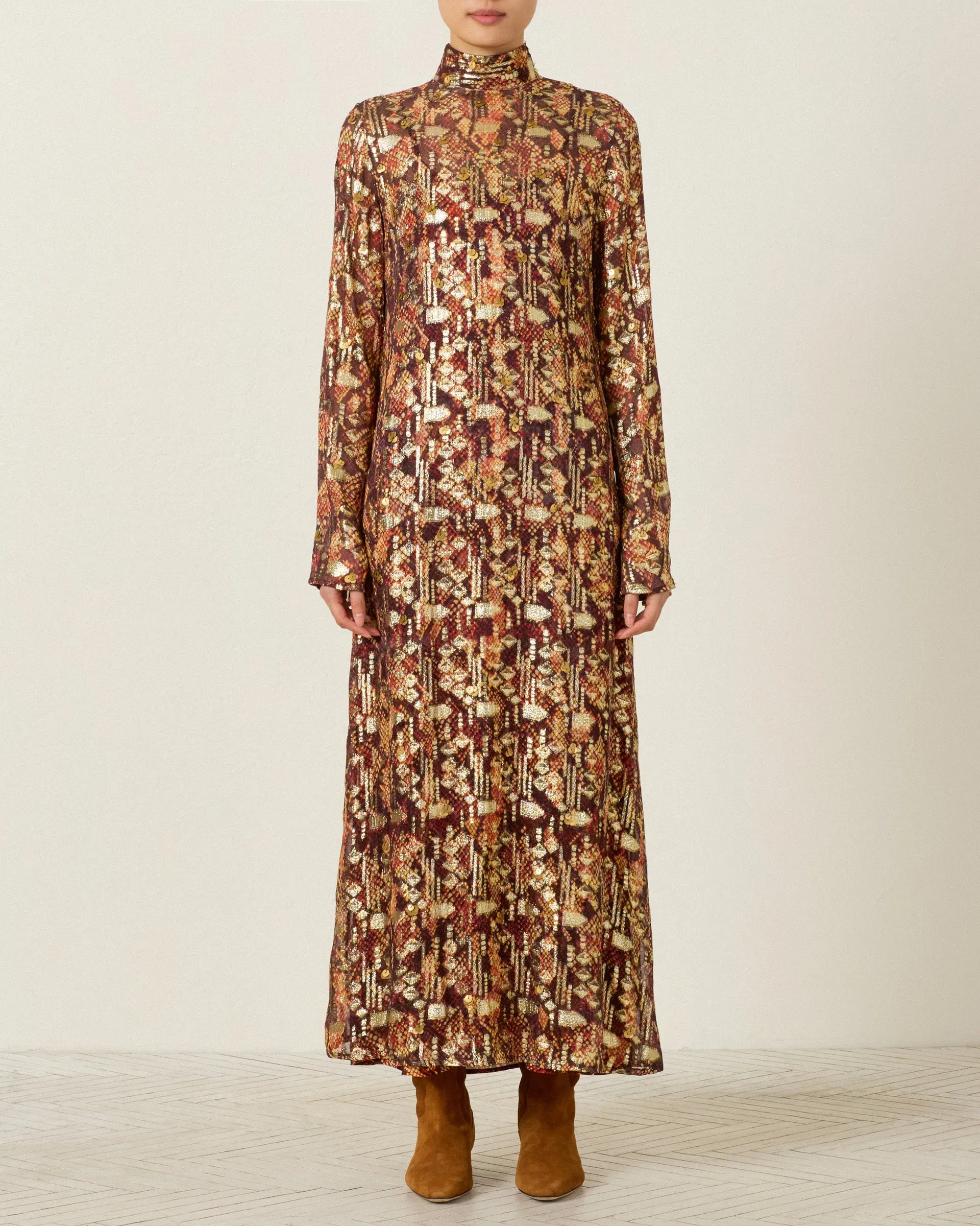Nia Topaz Snakeskin Dress sold by Alix of Bohemia