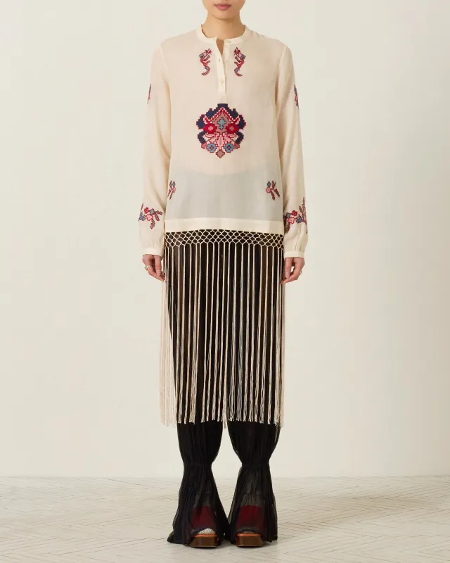 Rune Kilim Stone Fringe Top made by Alix of Bohemia