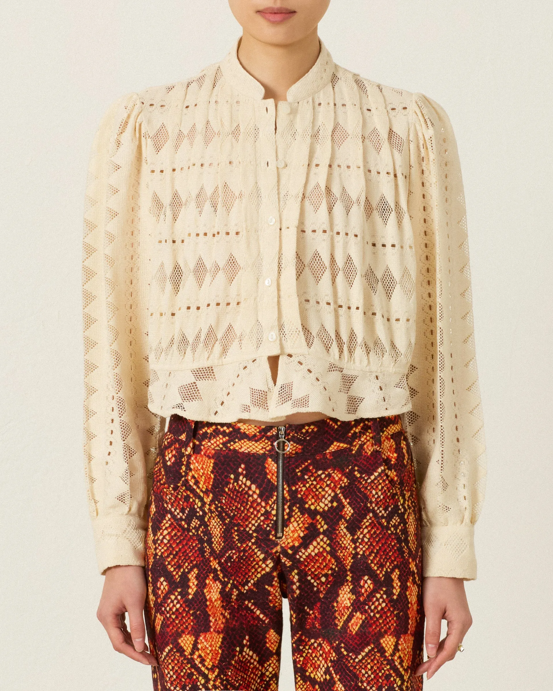 Ryland Savanna Lattice Shirt sold by Alix of Bohemia