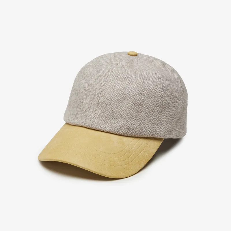 Sam Baseball Cap in Herringbone made by Wyeth
