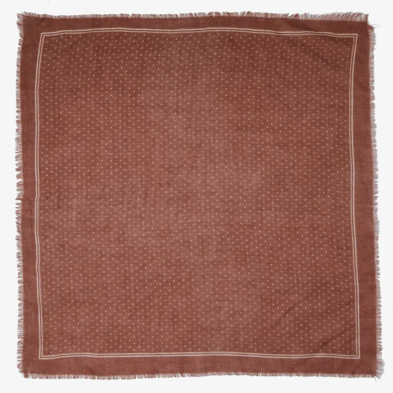 Layla Cashmere Bandana in Brown made by Wyeth