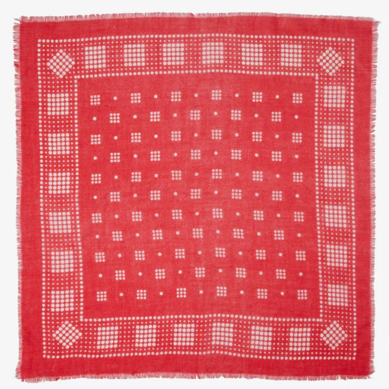 Peters Cashmere Bandana in Red made by Wyeth