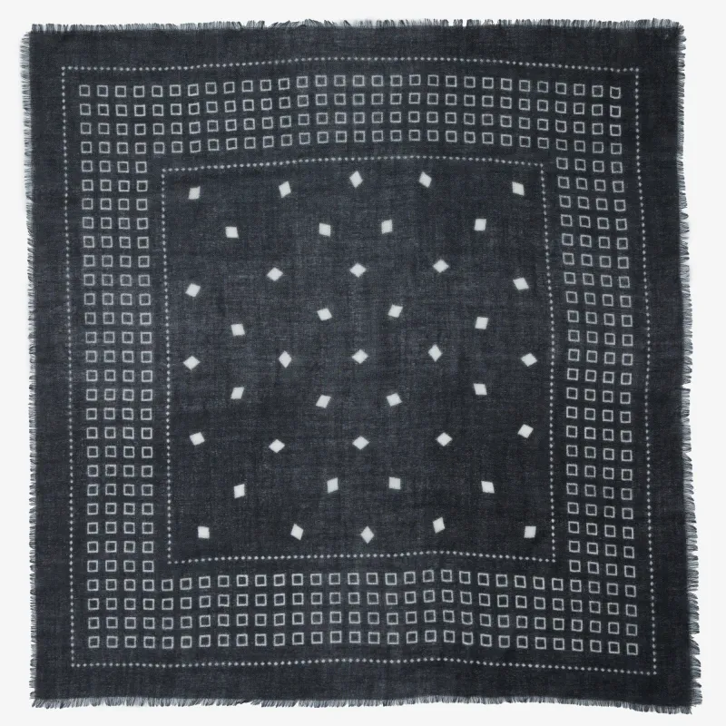 Brooks Cashmere Bandana in Black made by Wyeth