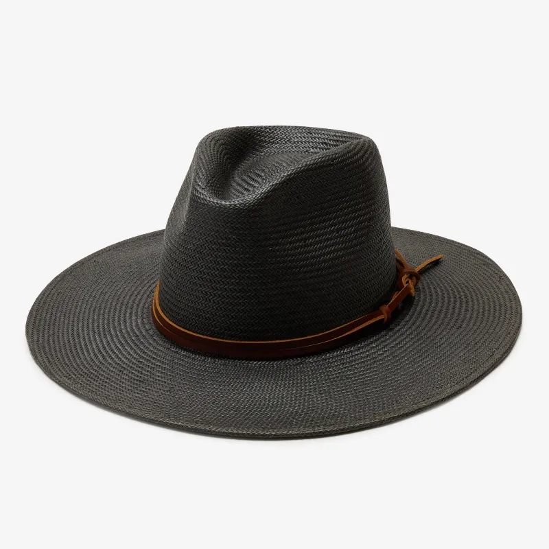 Lindsey Toyo Straw Sun Hat in Black - Mens made by Wyeth