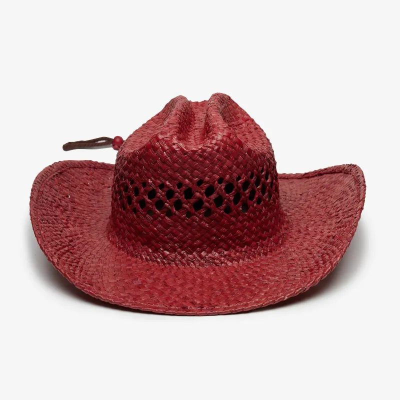 Brodie Raffia Cowboy in Wine made by Wyeth