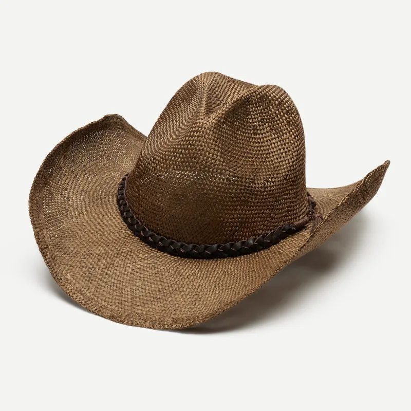 Ford Sisal Straw Cowboy in Brown made by Wyeth