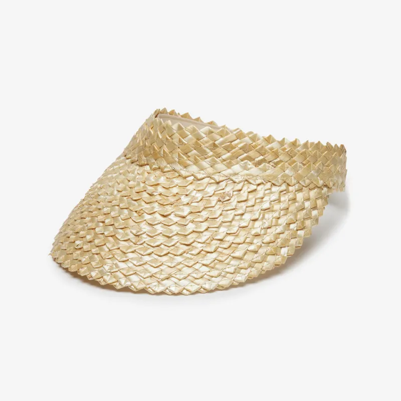 Effie Straw Visor in Natural made by Wyeth