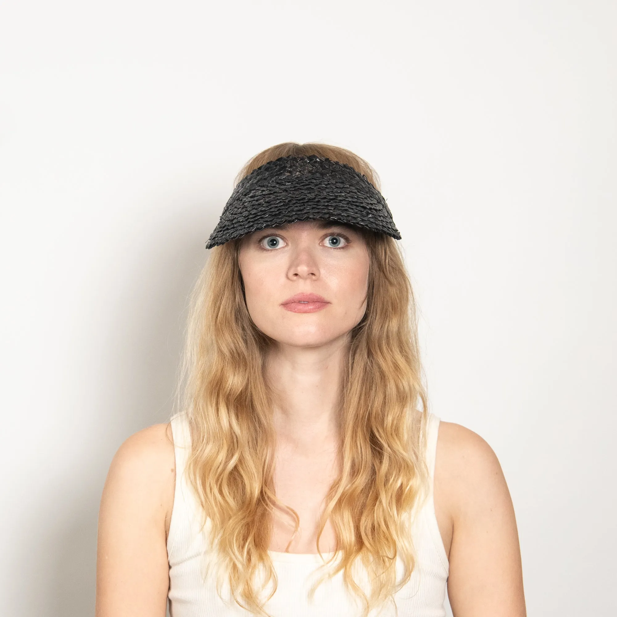 Effie Straw Visor in Black sold by Wyeth product image thumbnail 3