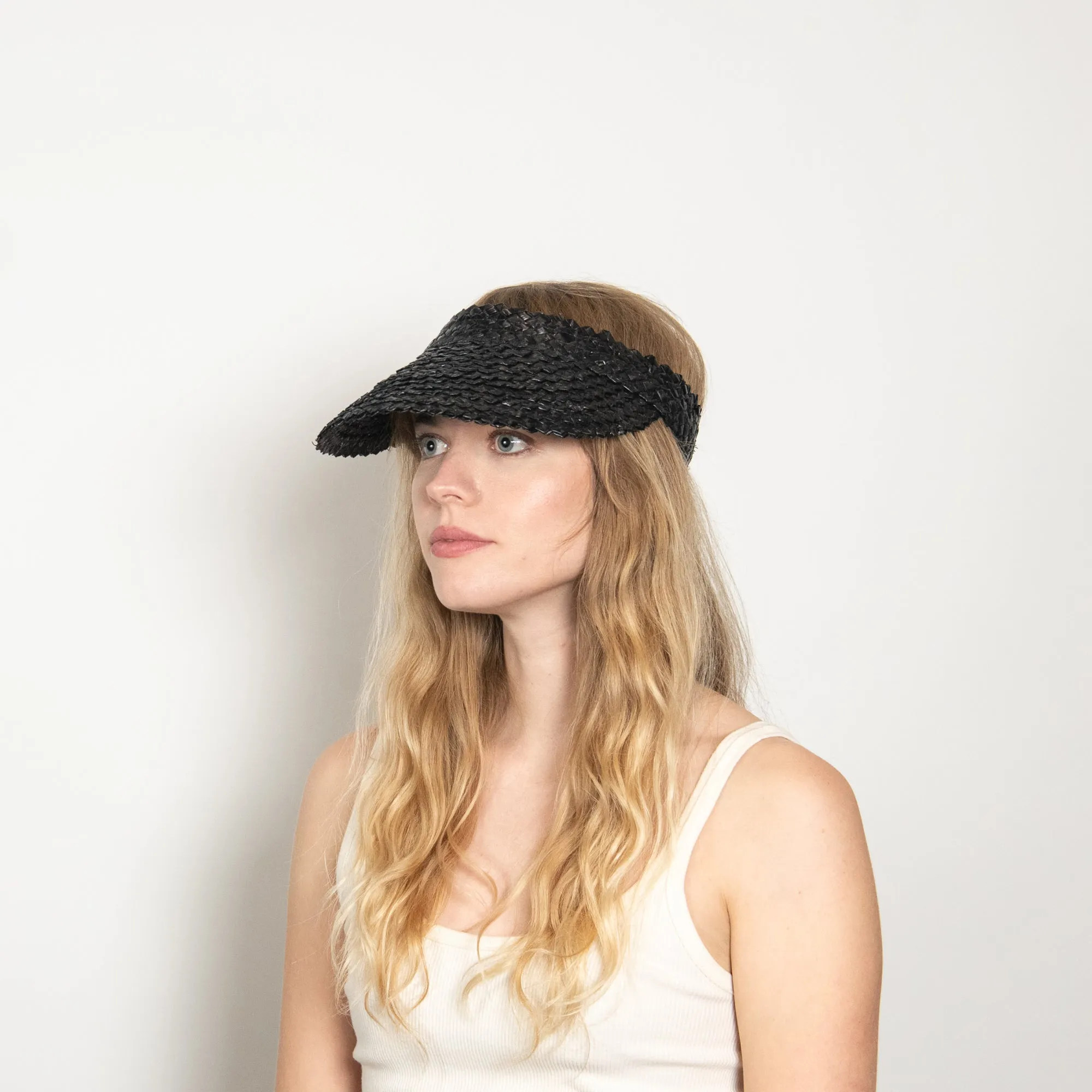 Effie Straw Visor in Black sold by Wyeth product image thumbnail 2