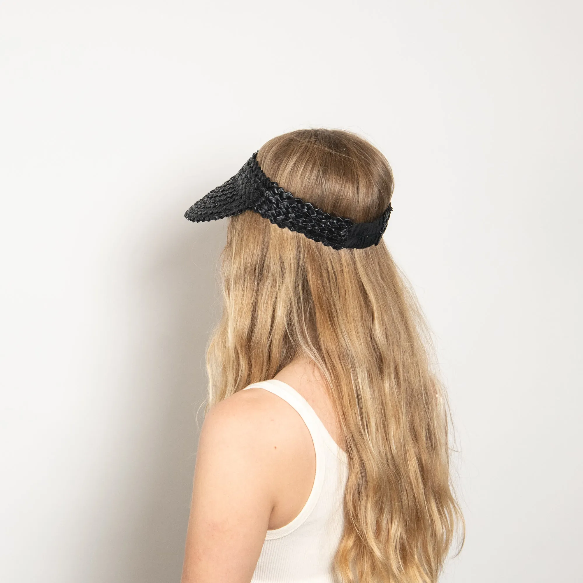 Effie Straw Visor in Black sold by Wyeth product image thumbnail 5