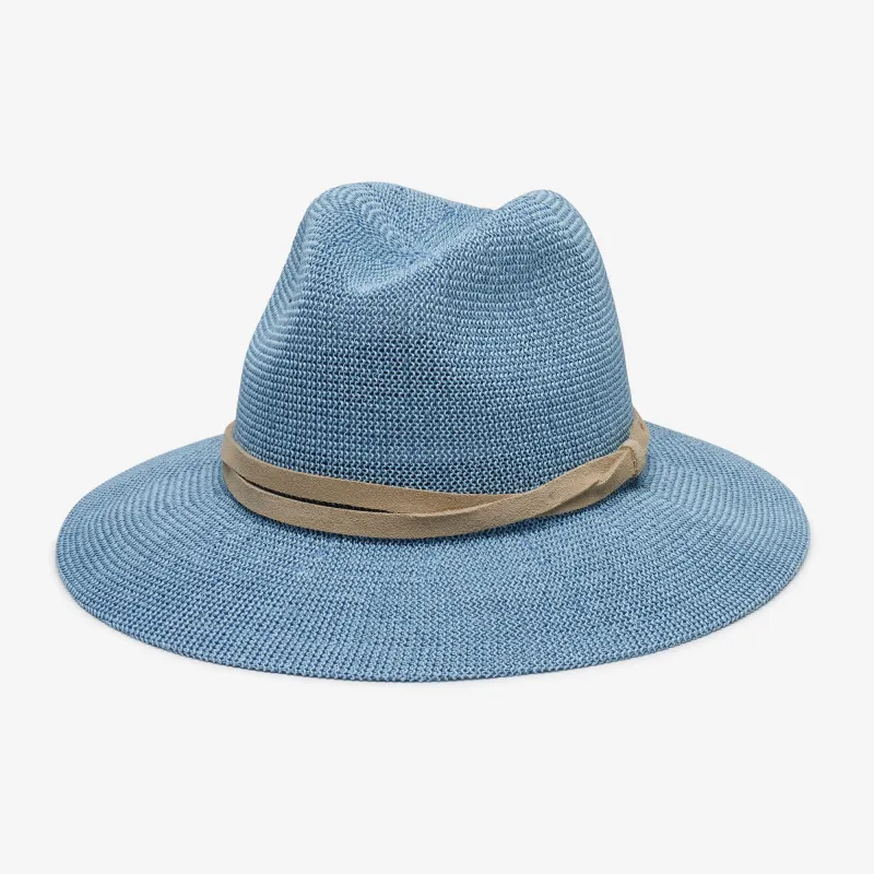 Sedona Straw Panama in Light Blue sold by Wyeth