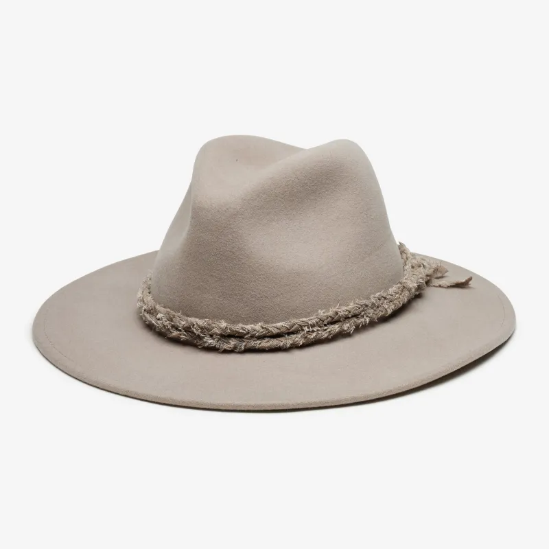 Finn Wool Fedora in Taupe sold by Wyeth