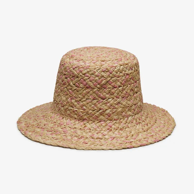 Lark Raffia Bucket in Pink sold by Wyeth