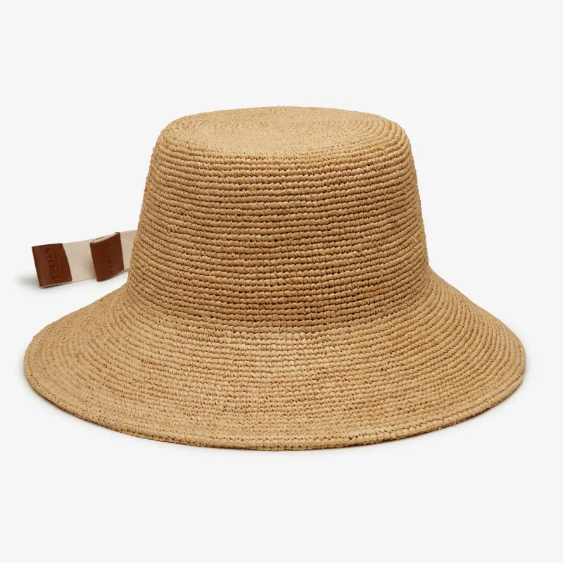 Cassis Raffia Bucket in Natural sold by Wyeth
