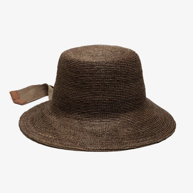 Cassis Raffia Bucket in Brown sold by Wyeth