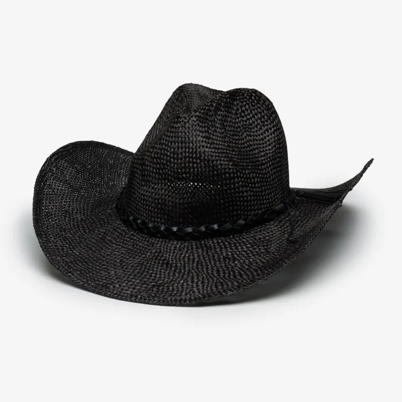 Ford Sisal Straw Cowboy in Black made by Wyeth