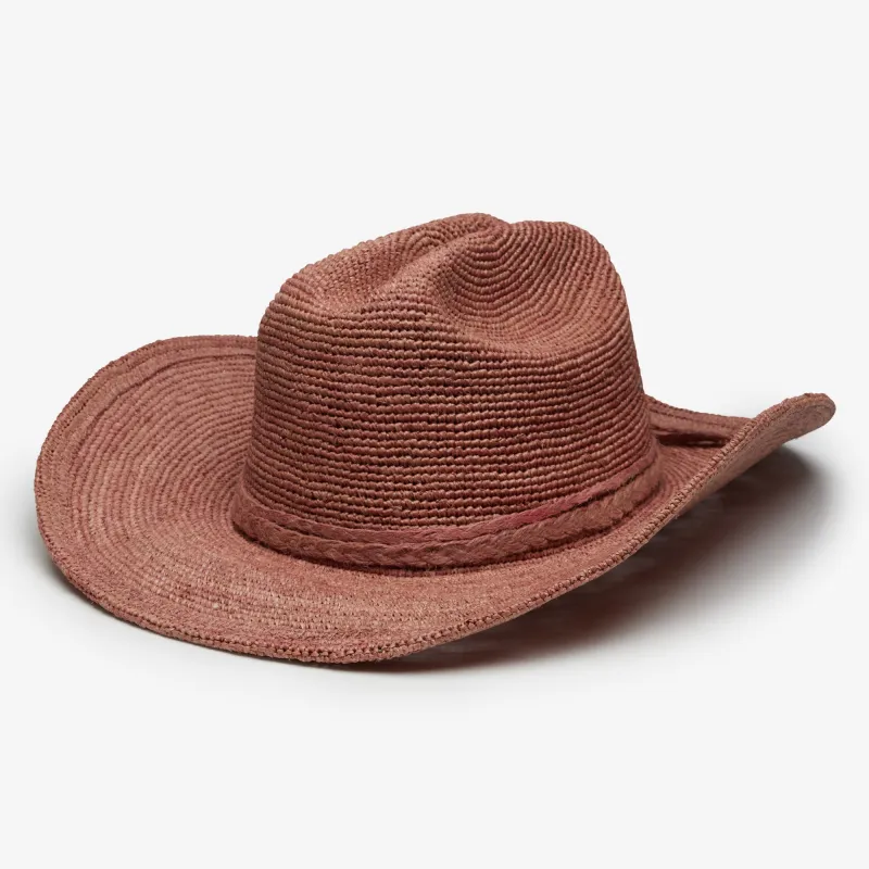 Pippa Raffia Cowboy in Rose made by Wyeth