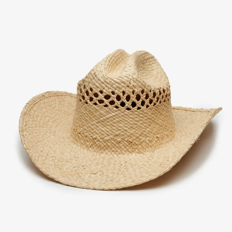 Brodie Raffia Cowboy in Natural made by Wyeth