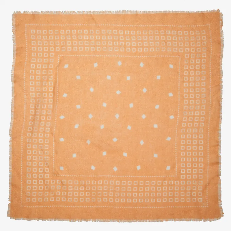Brooks Cashmere Bandana in Peach made by Wyeth