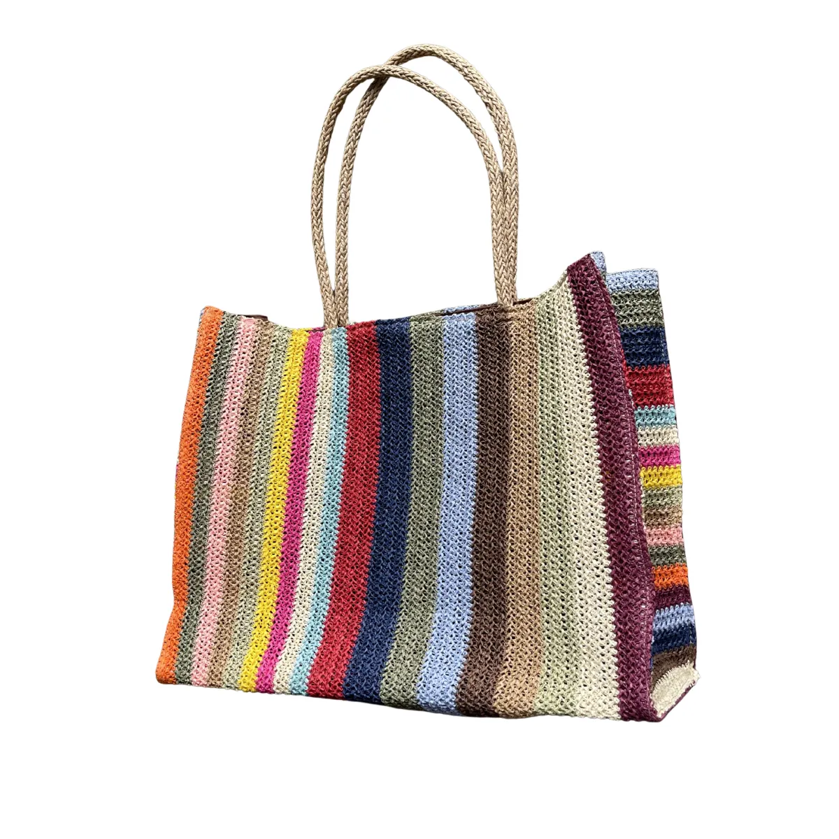 Monterey Paper Straw Tote Bag in Multi - Large sold by Wyeth product image thumbnail 5