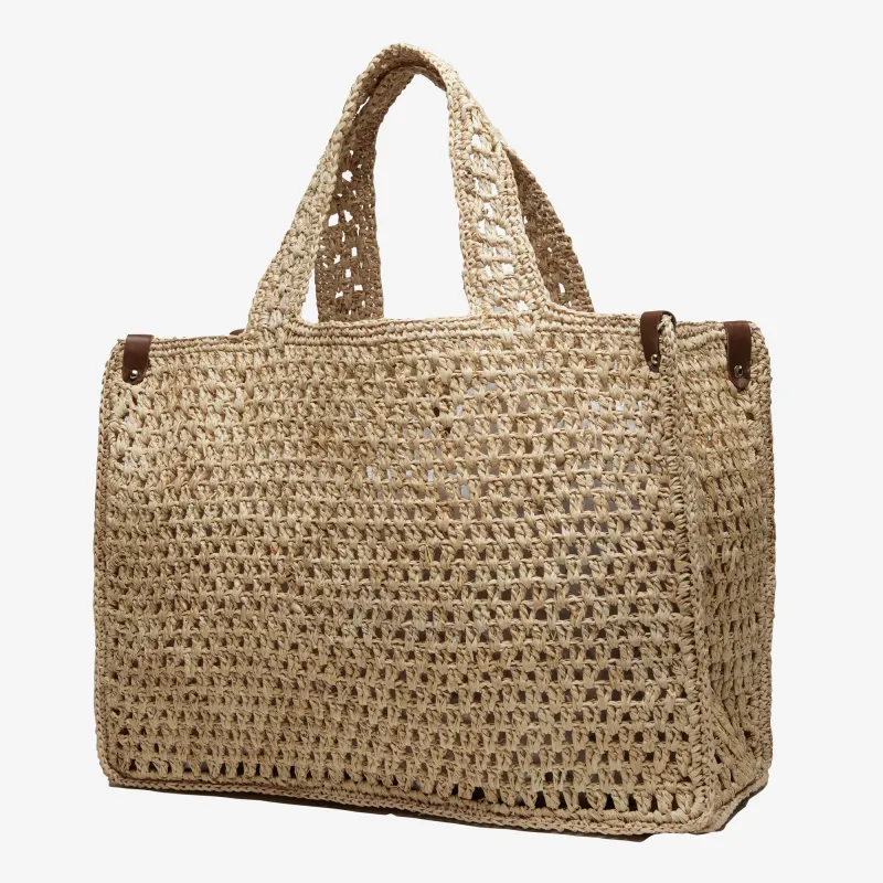 Delfina Raffia Market Bag in Natural made by Wyeth