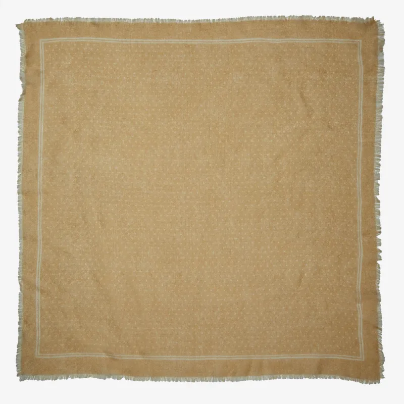 Layla Cashmere Bandana in Tan made by Wyeth