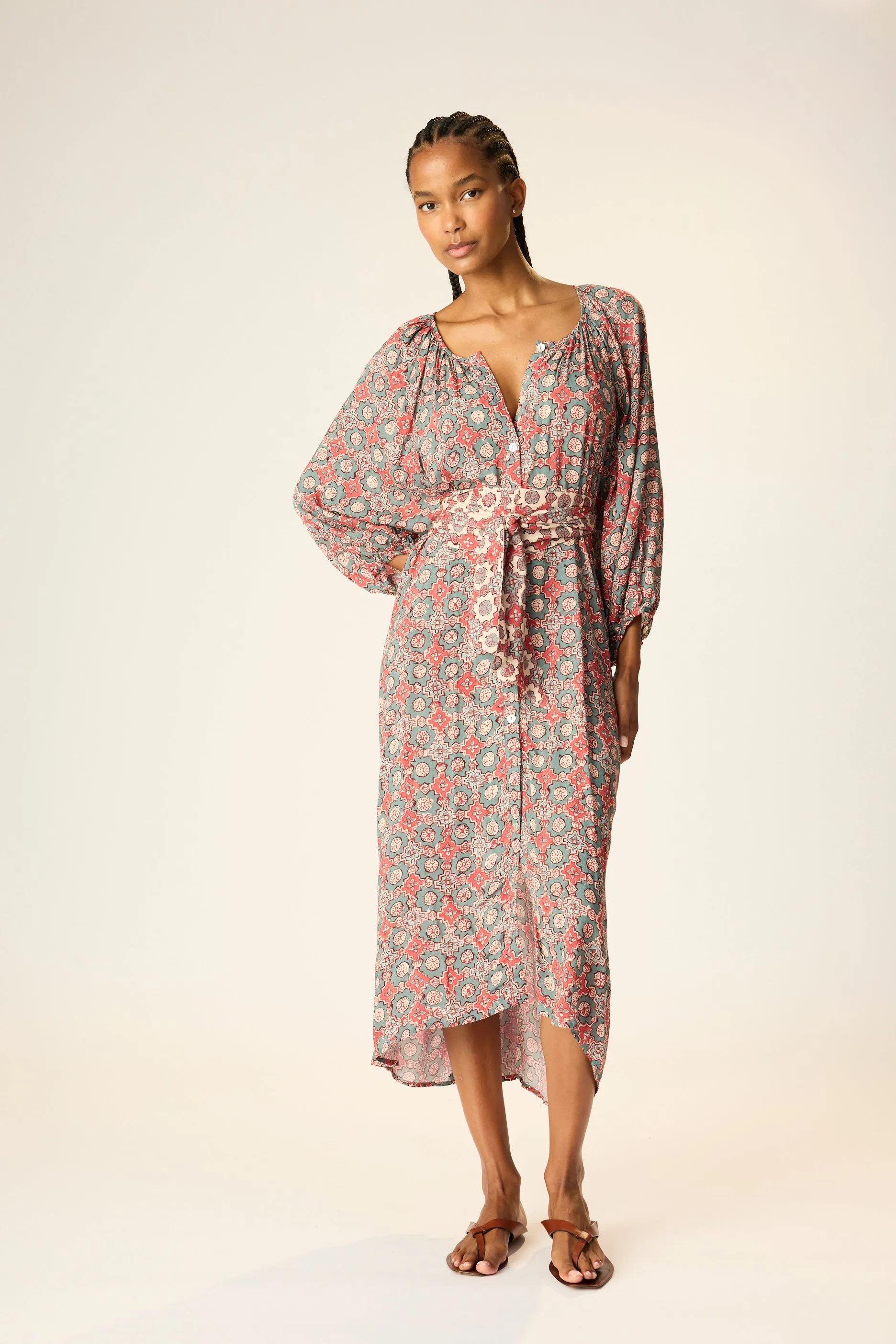 ALEX MIDI WITH SASH sold by Natalie Martin product image thumbnail 2