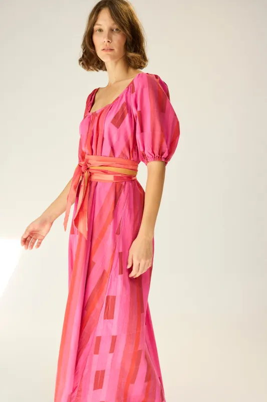 VIVI DRESS WITH CONTRASTING SASH sold by Natalie Martin