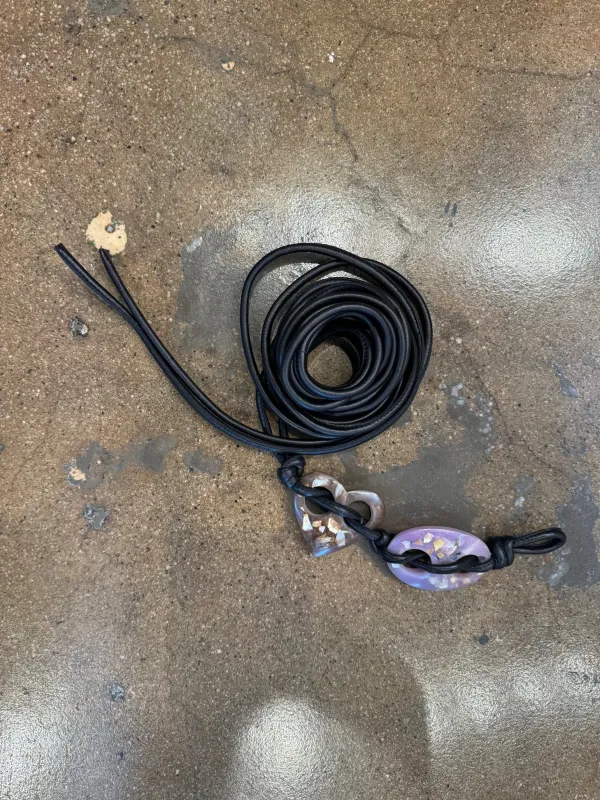 RESIN AND ABALONE WRAP BELT made by Natalie Martin