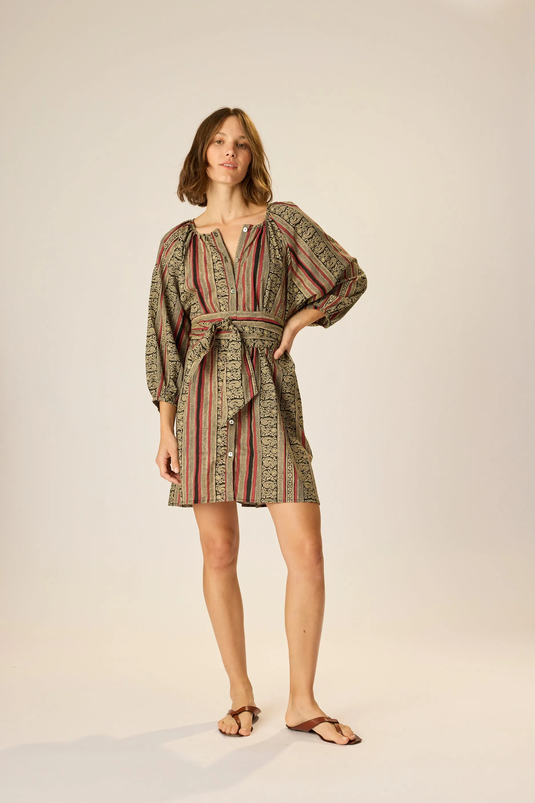 ALEX SHORT DRESS WITH SASH sold by Natalie Martin product image thumbnail 2