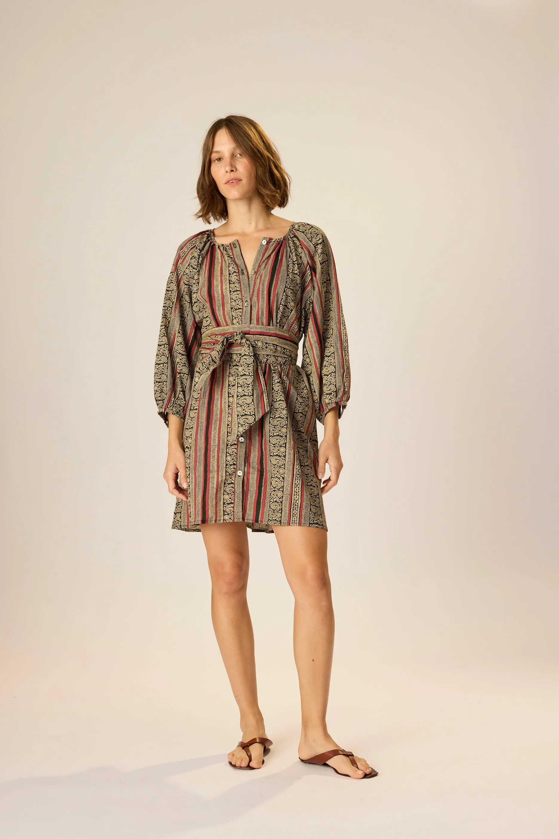 ALEX SHORT DRESS WITH SASH sold by Natalie Martin product image thumbnail 3