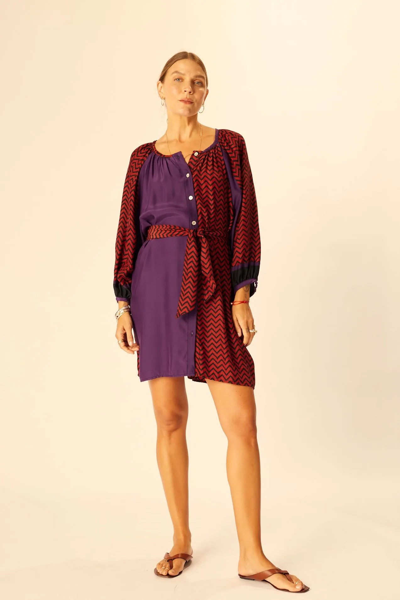 ALEX SHORT DRESS WITH SASH sold by Natalie Martin product image thumbnail 3