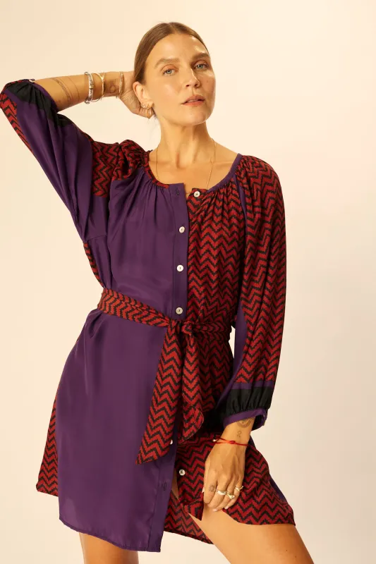 ALEX SHORT DRESS WITH SASH made by Natalie Martin