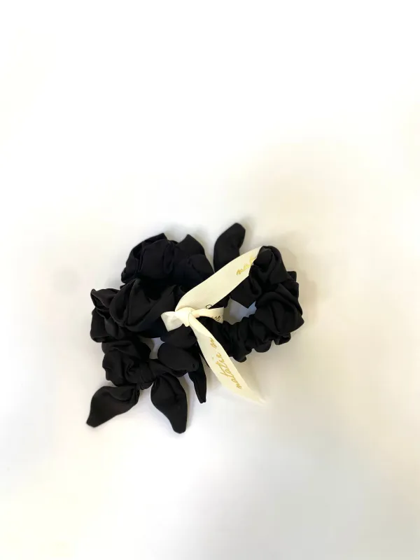 SILK SCRUNCHIE - BLACK SILK sold by Natalie Martin