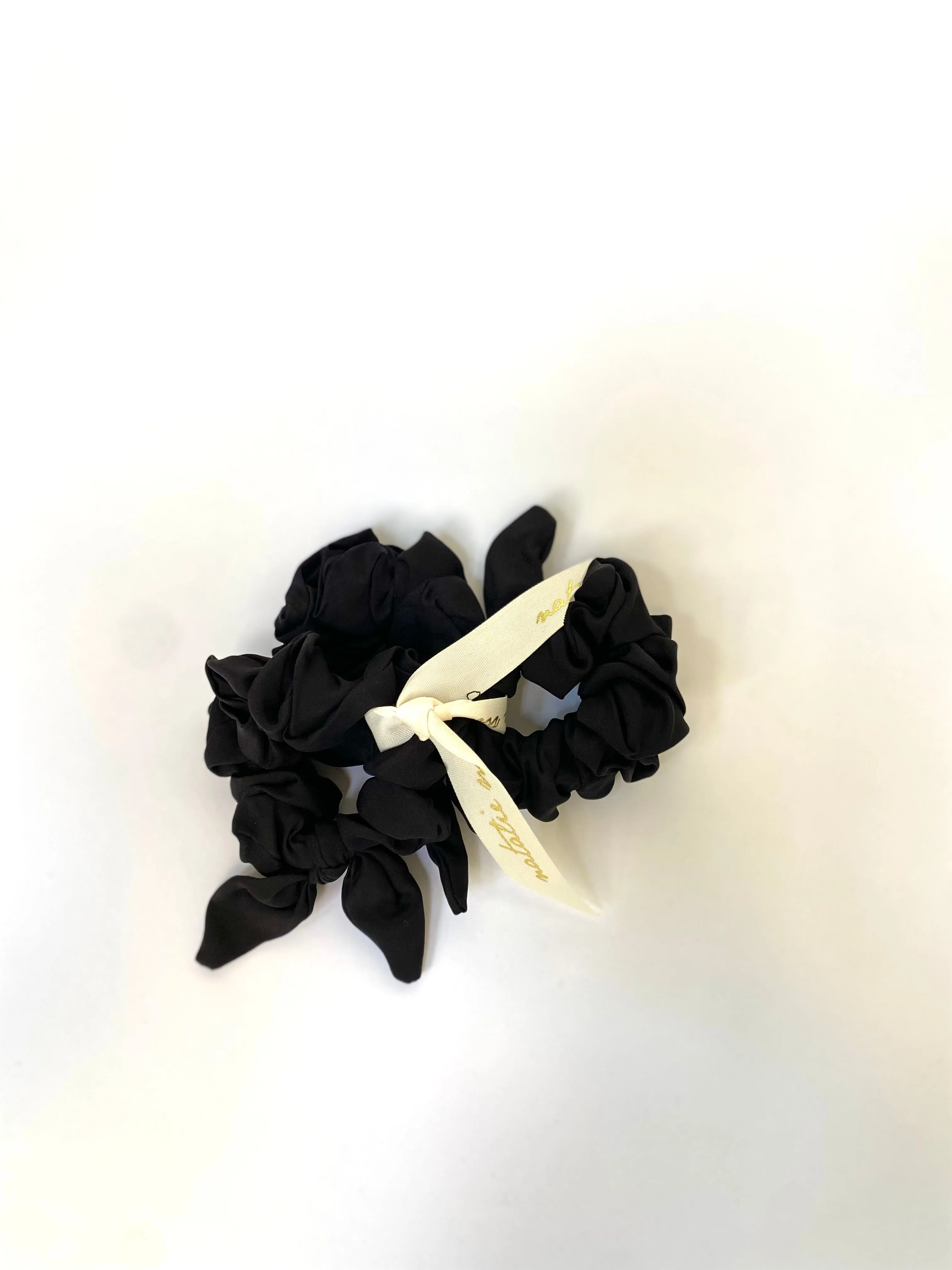 SILK SCRUNCHIE - BLACK SILK sold by Natalie Martin