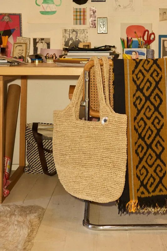 SOFT WOVEN TOTE WITH NM CHARM made by Natalie Martin