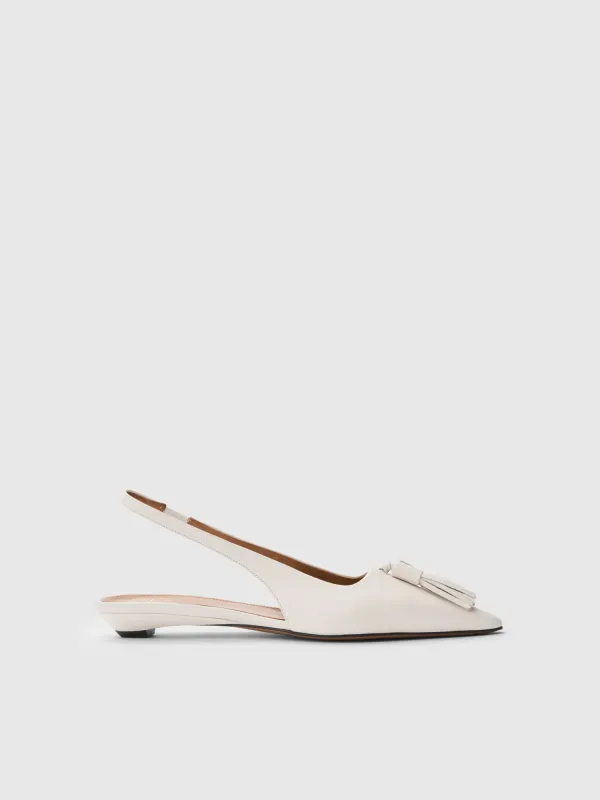 Molvena Linen Nappa Flat Slingbacks sold by ATP Atelier