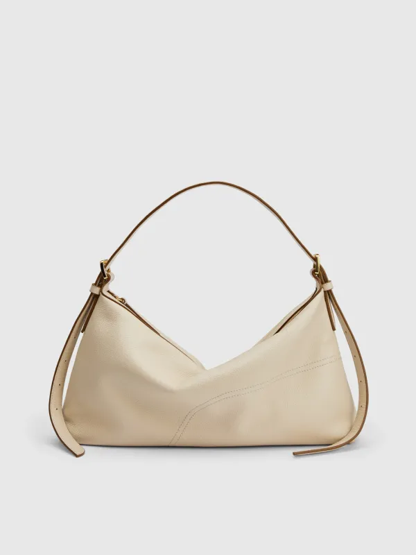 Castellare Mandorla Grained Leather Shoulder bag made by ATP Atelier