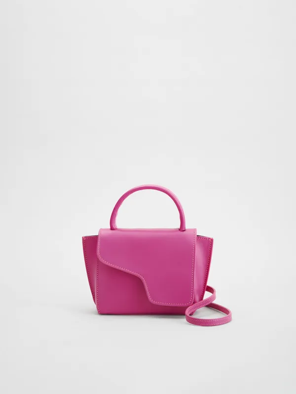 Montalcino Fuxia Leather Mini handbag made by ATP Atelier