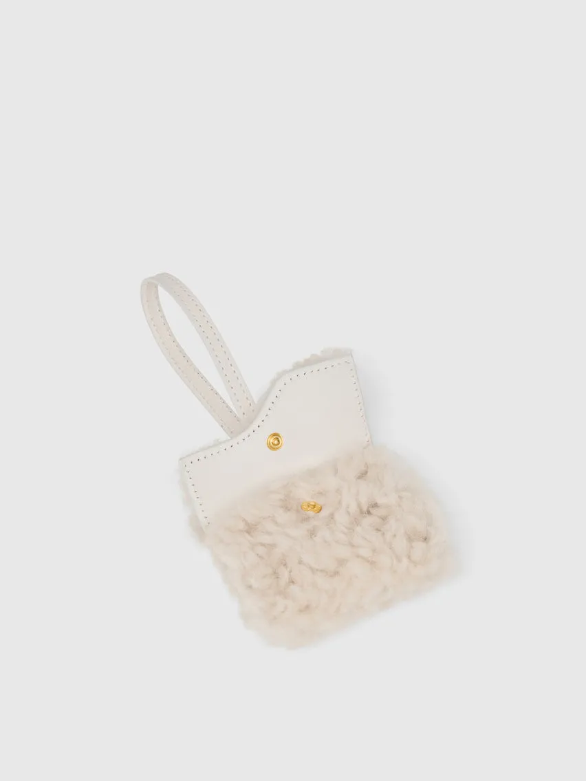 Selva Vanilla/Linen Shearling/Leather Key chain sold by ATP Atelier product image thumbnail 2