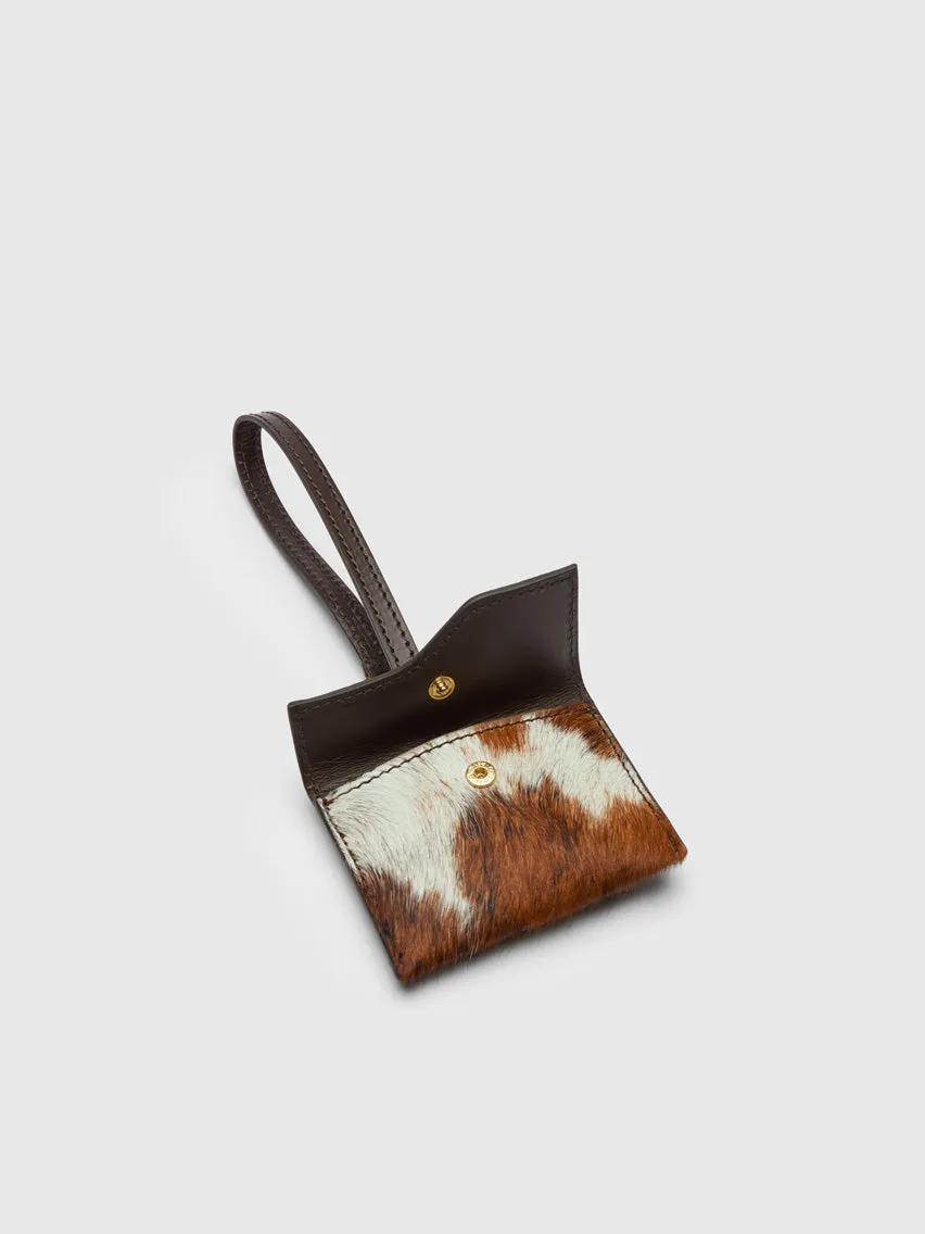Selva Unique/Walnut Cow Print/Leather Key chain sold by ATP Atelier product image thumbnail 2