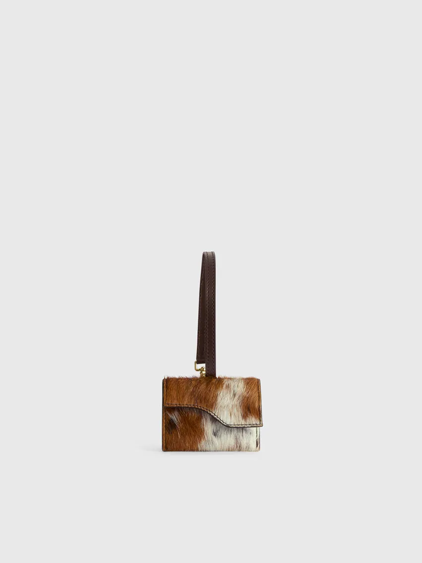 Selva Unique/Walnut Cow Print/Leather Key chain sold by ATP Atelier