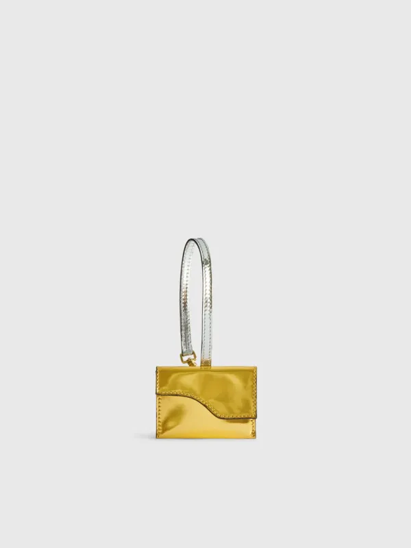 Selva Gold/Silver Metallic Leather Key chain made by ATP Atelier